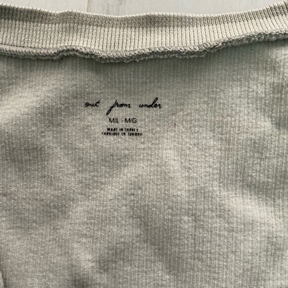 Urban Outfitters Cream Ribbed Crop Top - Picture 4 of 4